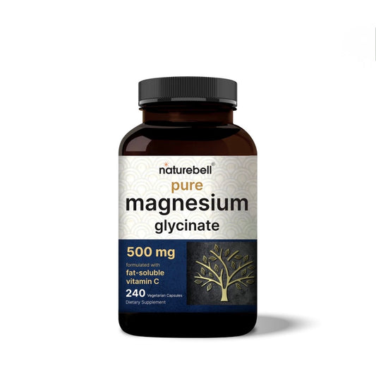 NatureBell マグネシウム グリシネート 500mg（ベジカプセル）製品ボトル
